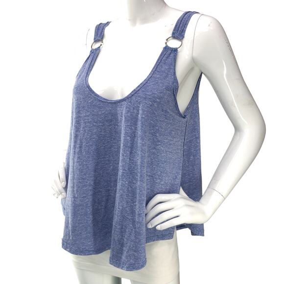 Free People Womens Size M Carly Tank Top Flowy Blouse Cobalt Blue BRAND NEW - Picture 1 of 16